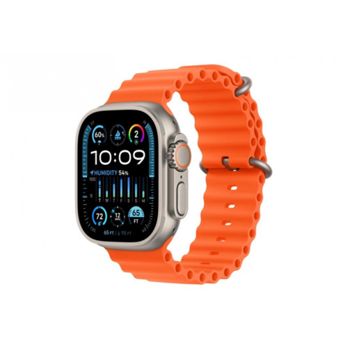Apple Watch Ultra 2 49mm Titanium Case with Orange Ocean Band