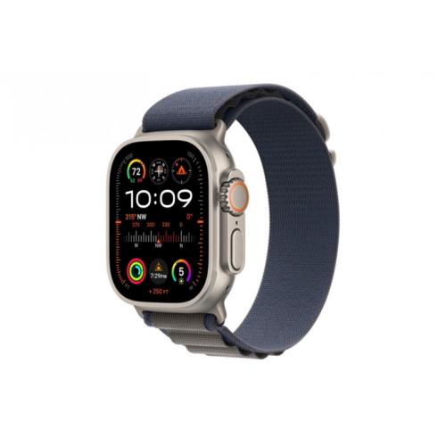 Apple Watch Ultra 2 49mm Titanium Case with Blue Alpine Loop