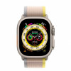 Apple Watch Ultra 49mm Titanium Case with Yellow/Beige Trail Loop (MNHK3)
